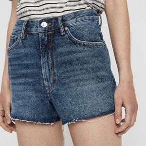All Saints High Waisted Denim Shorts